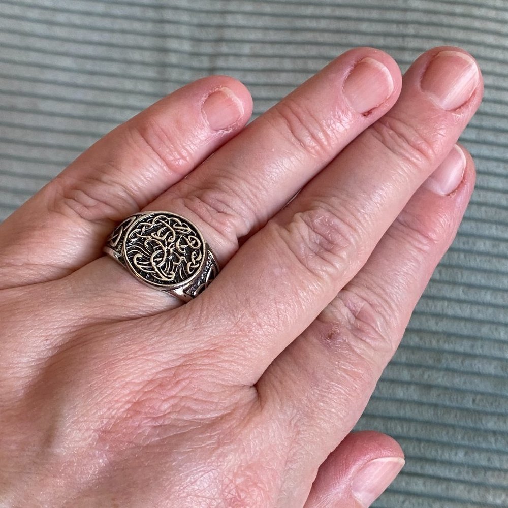 Vintage Men's Celtic Tree of Life Ring - Picture 3 of 4